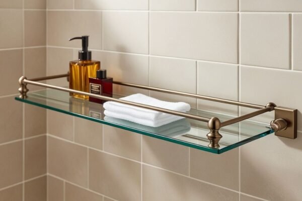 Signature Hardware Farber Collection Glass Bath Shelf 5812